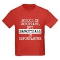 thumbnail image 1 of CafePress - Basketball Is Importanter T Shirt - Dark T-Shirt Kids XS-XL, 1 of 4