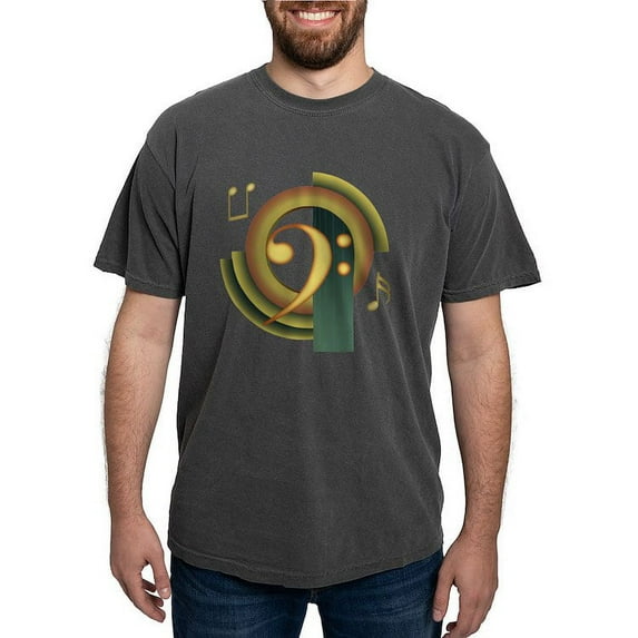 CafePress - Bass Clef Deco T Shirt - Mens Comfort Colors Shirt