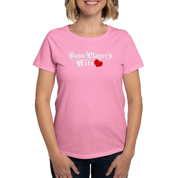 CafePress - Bass Player's Wife Women's Dark T Shirt - Women's Traditional Fit Dark T-Shirt