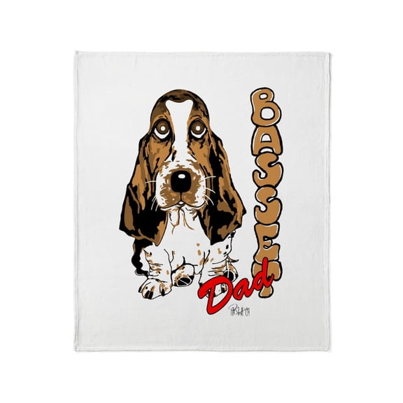 CafePress - Basset Dad - Soft Fleece Throw Blanket, 50"x60" for All Ages