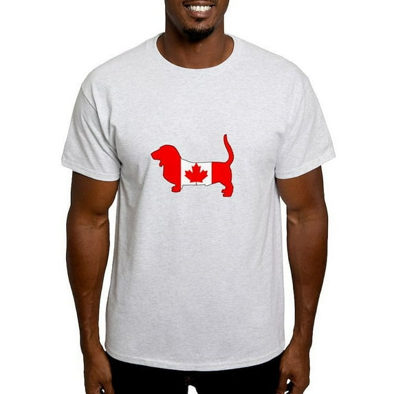 CafePress - Basset Hound Canadian Flag T Shirt - Men's Classic Graphic T-Shirt