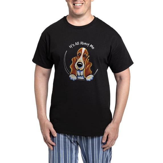 CafePress - Basset Hound IAAM Pajamas - Men's Dark Loose Fit Cotton Pajama Set