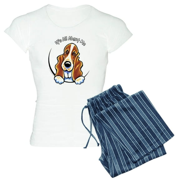 CafePress - Basset Hound IAAM Pajamas - Women's Short Sleeve Print T-Shirt and Pants Light Cotton Pajama Set