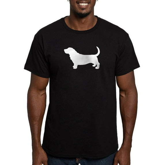 CafePress - Basset Hound Men's Fitted T Shirt (Dark) - Men's Fitted T-Shirt