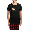 thumbnail image 1 of CafePress - Basset Hound Places Women's Dark Pajamas - Women's Short Sleeve Print T-Shirt and Pants Dark Cotton Pajama Set, 1 of 7