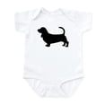 thumbnail image 1 of CafePress - Basset Hound Silhouette Baby Light Bodysuit - Baby Light Bodysuit, Size Newborn - 24 Months, 1 of 4