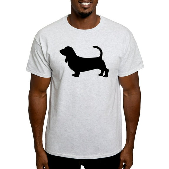 CafePress - Basset Hound Silhouette Light T Shirt - Men's Classic Graphic T-Shirt