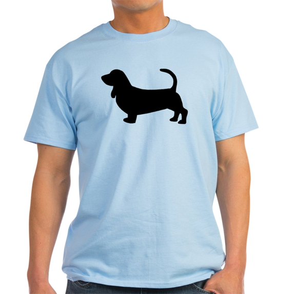 CafePress - Basset Hound Silhouette Light T Shirt - Men's Classic Graphic T-Shirt