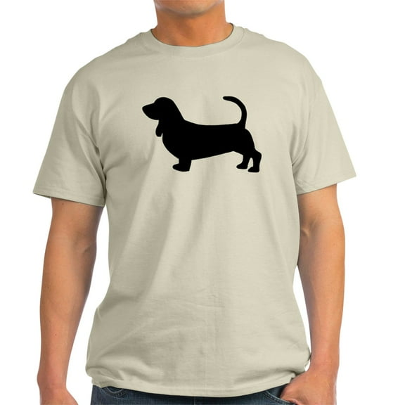 CafePress - Basset Hound Silhouette Light T Shirt - Men's Classic Graphic T-Shirt