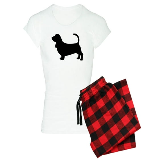 CafePress - Basset Hound Silhouette - Women's Light Pajamas
