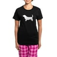 thumbnail image 1 of CafePress - Basset Hound Women's Dark Pajamas - Women's Short Sleeve Print T-Shirt and Pants Dark Cotton Pajama Set, 1 of 7