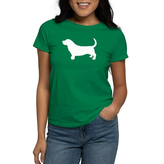 CafePress - Basset Hound Women's Dark T Shirt - Women's Traditional Fit Dark T-Shirt