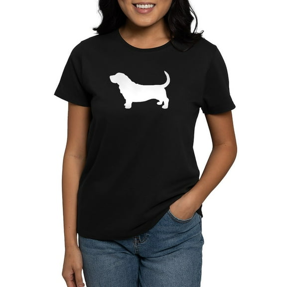 CafePress - Basset Hound Women's Dark T Shirt - Women's Traditional Fit Dark T-Shirt