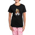 thumbnail image 1 of CafePress - Basset Sit Pretty Women's Dark Pajamas - Women's Short Sleeve Print T-Shirt and Pants Dark Cotton Pajama Set, 1 of 7