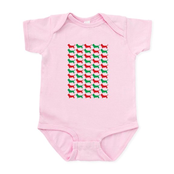 CafePress - Bassett Hound Christmas Or Holiday Silhouette Infa - Baby Light Bodysuit, Size Newborn - 24 Months