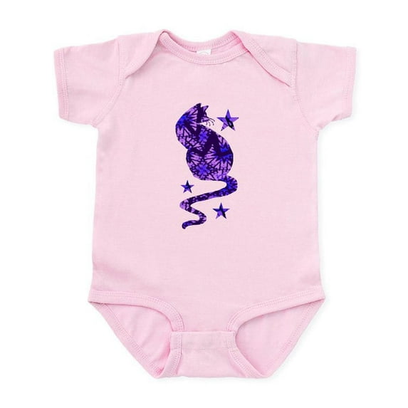 CafePress - Batik Cat One Side Infant Bodysuit - Baby Light Bodysuit, Size Newborn - 24 Months