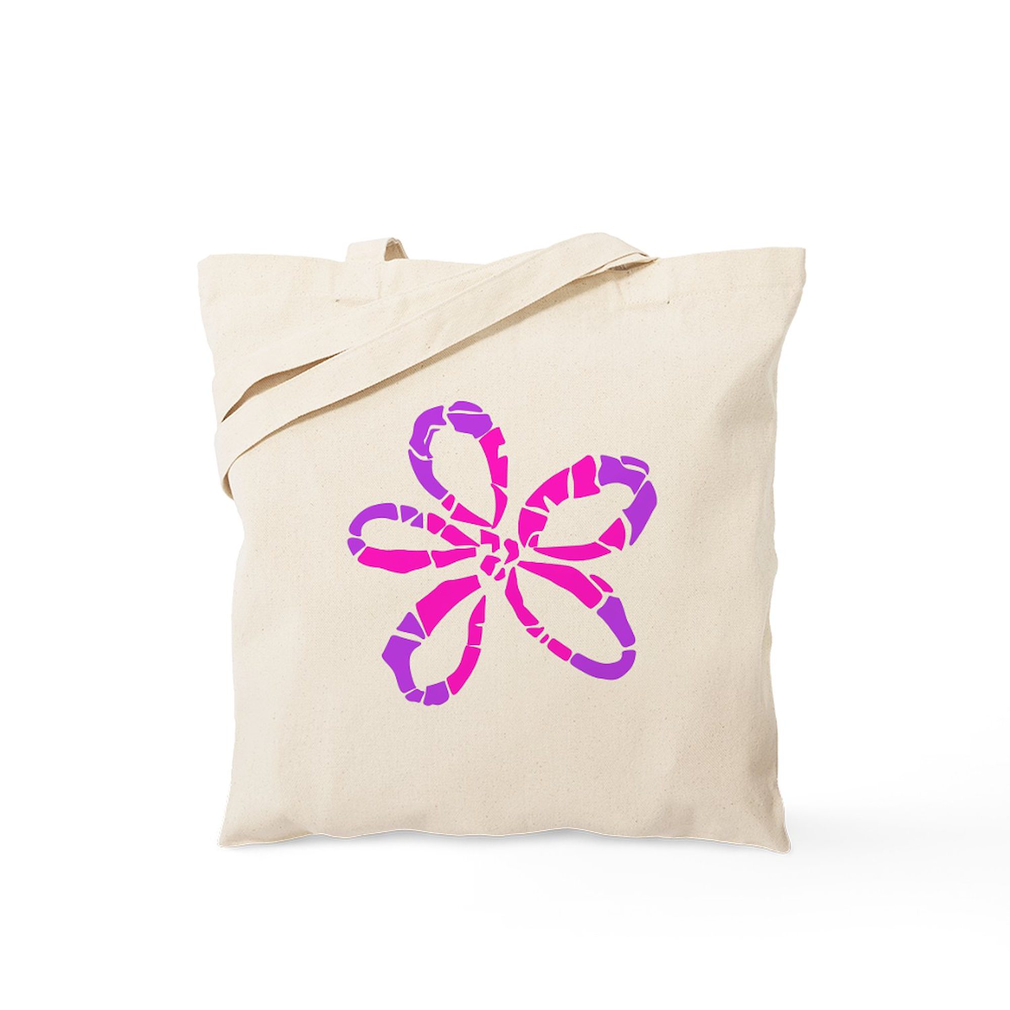 CafePress Batik Daisy Natural Canvas Tote Bag, Cloth Shopping Bag