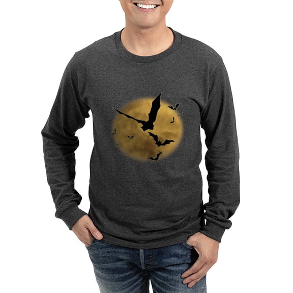 CafePress - Bats In The Evening Long Sleeve Dark T Shirt - Long Sleeve Dark T-Shirt