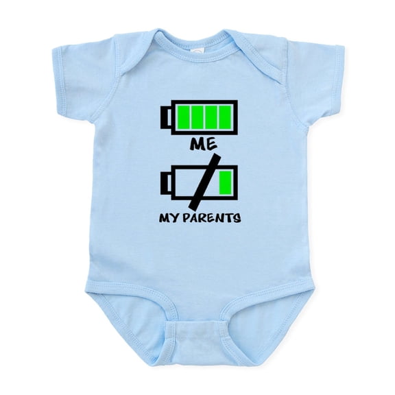 CafePress - Battery Life Body Suit - Baby Light Bodysuit, Size Newborn - 24 Months