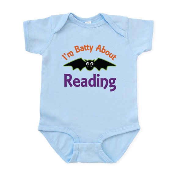 CafePress - Batty About Reading Infant Bodysuit - Baby Light Bodysuit, Size Newborn - 24 Months