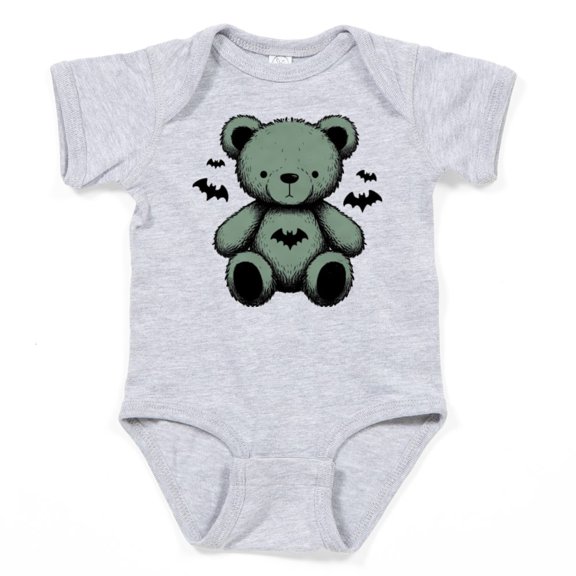 CafePress - Batty Bear Green Body Suit - Cute Infant Bodysuit Baby Romper - Size Newborn - 24 Months