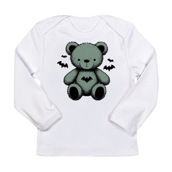 CafePress - Batty Bear Green Long Sleeve T Shirt - Long Sleeve Infant T-Shirt