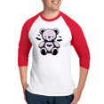 thumbnail image 1 of CafePress - Batty Bear Pink - Cotton Baseball Jersey, 3/4 Raglan Sleeve Shirt, 1 of 4