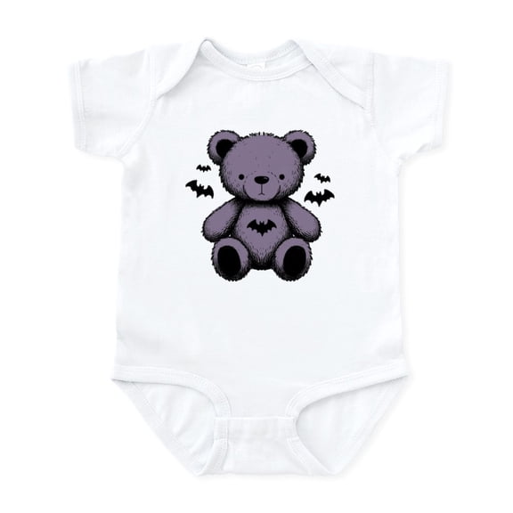 CafePress - Batty Bear Purple - Baby Light Bodysuit, Size Newborn - 24 Months