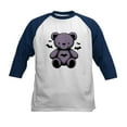 thumbnail image 1 of CafePress - Batty Bear Purple Baseball Jersey - Kids Cotton Baseball Jersey, 3/4 Sleeve Shirt, 1 of 4