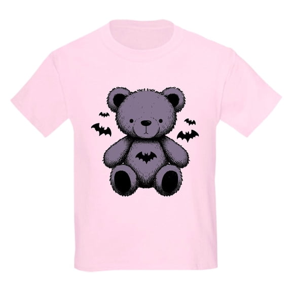 CafePress - Batty Bear Purple Kids T Shirt - Light Classic Kids Graphic, Short Sleeve T-Shirt, Sizes XS-XL