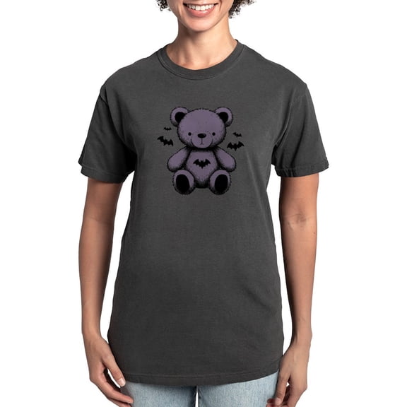 CafePress - Batty Bear Purple T Shirt - Womens Comfort Colors® Shirt