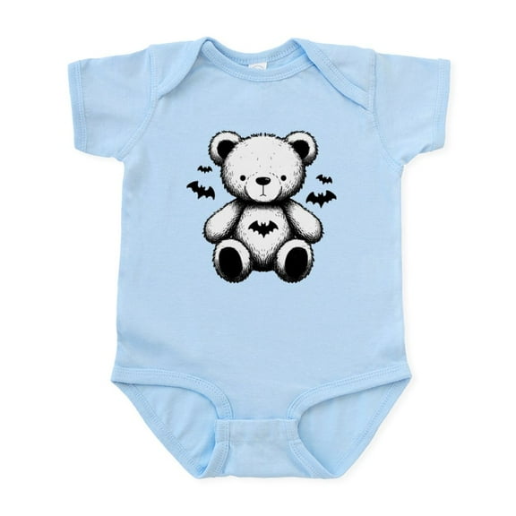 CafePress - Batty Bear White - Baby Light Bodysuit, Size Newborn - 24 Months