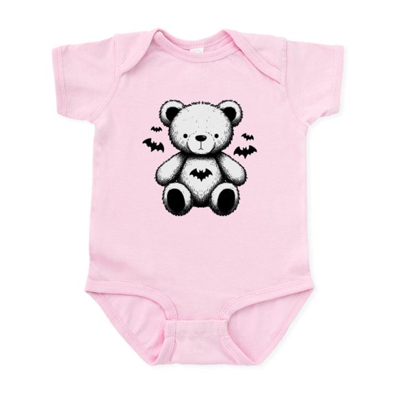 CafePress - Batty Bear White - Baby Light Bodysuit, Size Newborn - 24 Months