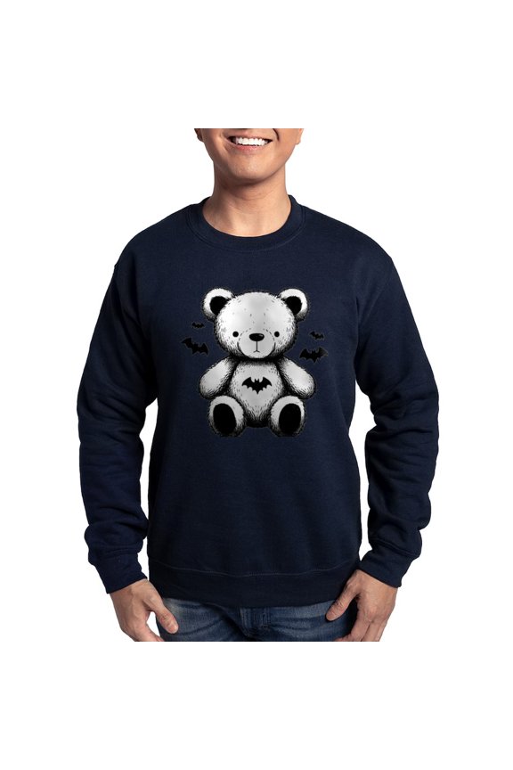 - Batty Bear White - Classic Crew Neck Sweatshirt