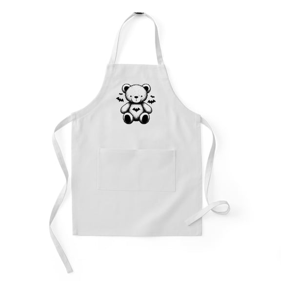 CafePress - Batty Bear White - Kids Apron