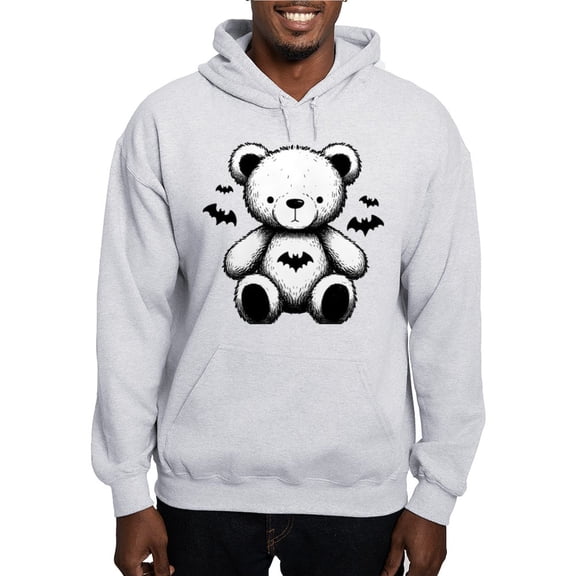 CafePress - Batty Bear White - Pullover Hoodie, Hooded Sweatshirt