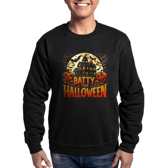 CafePress - Batty For Halloween - Classic Crew Neck Sweatshirt