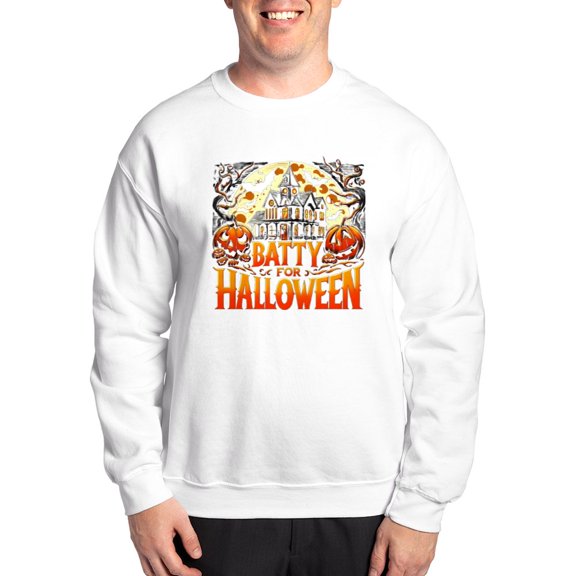 CafePress - Batty For Halloween - Crew Neck Sweatshirt
