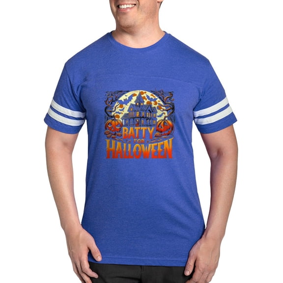 CafePress - Batty For Halloween Men's Football T Shirt - Mens Football Shirt