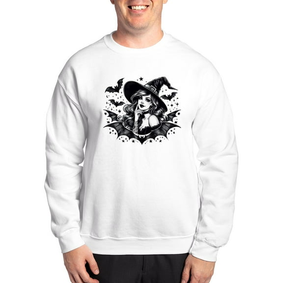 CafePress - Batty Witch - Crew Neck Sweatshirt
