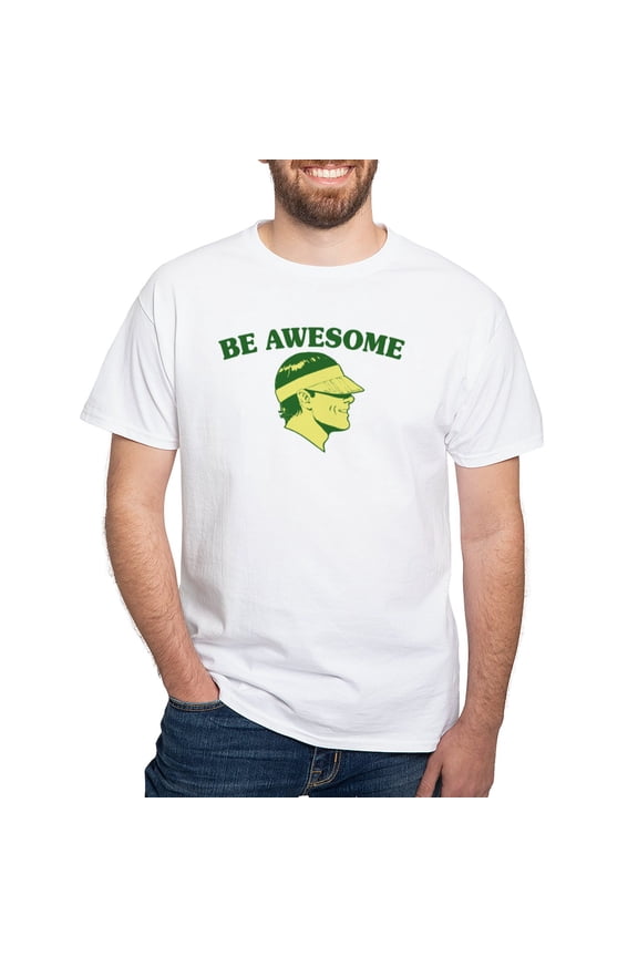 - Be Awesome (Visor Coolguy) White T Shirt - Men's Classic T-Shirts