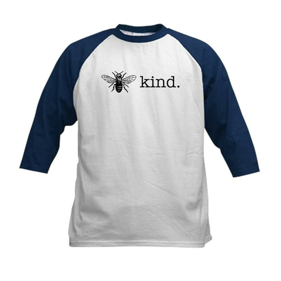 CafePress - Be Kind Baseball Jersey - Kids Cotton Baseball Jersey, 3/4 Sleeve Shirt