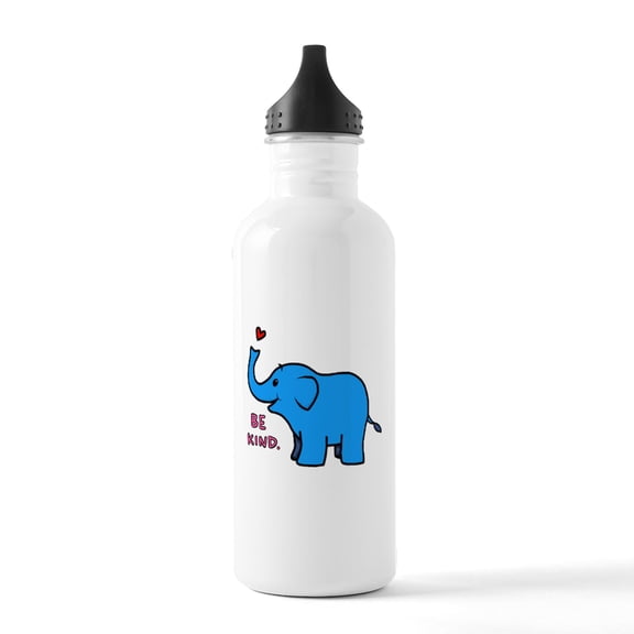 CafePress - Be Kind Elephant Stainless Water Bottle 1 - Stainless Steel Water Bottle, Sports Bottle, 1.0L