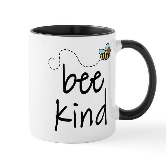 CafePress - Be Kind Garden Bee Mug - 11 oz Ceramic Mug - Novelty Coffee Tea Cup