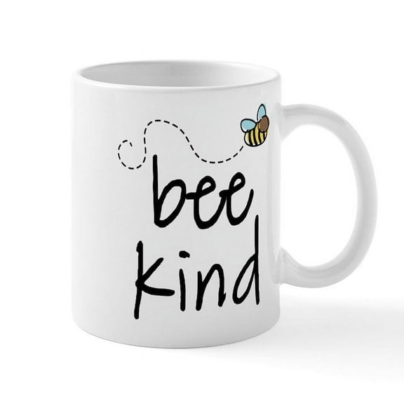 CafePress - Be Kind Garden Bee Mug - 11 oz Ceramic Mug - Novelty Coffee Tea Cup