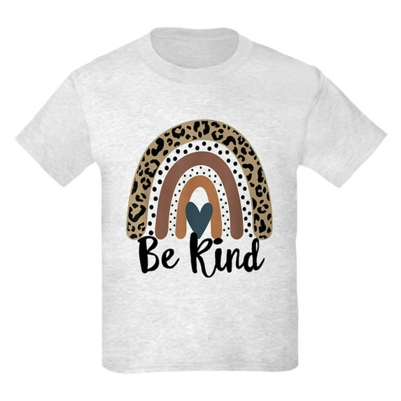 CafePress - Be Kind Leopard Rainbow Kindness T Shirt - Light T-Shirt Kids XS-XL
