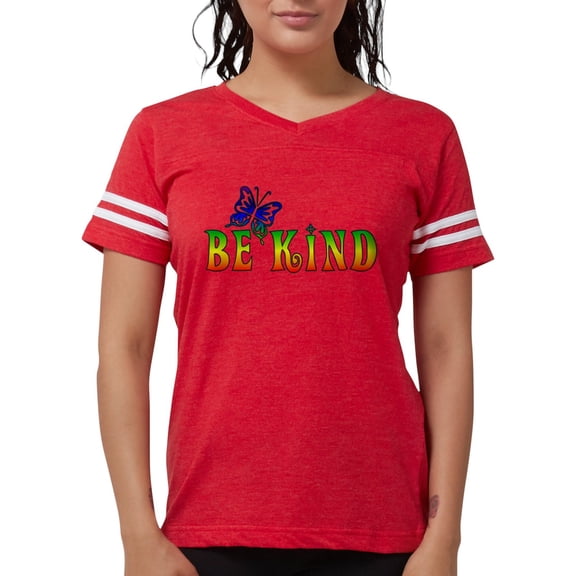 CafePress - Be Kind - Womens Football Shirt