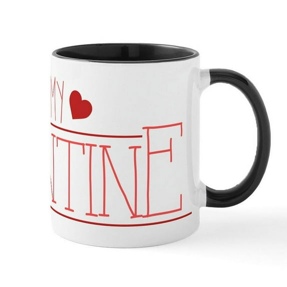 CafePress - Be My Valentine Mug - 11 oz Ceramic Mug - Novelty Coffee Tea Cup