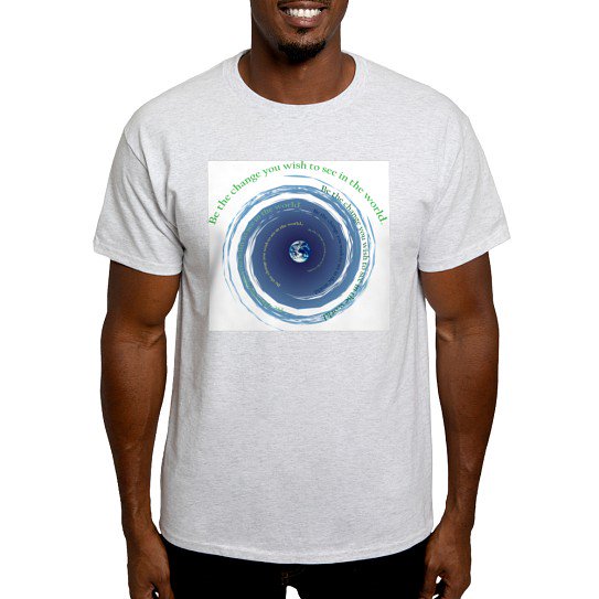 CafePress - Be The Change Light T Shirt - Men's Classic Cotton T-Shirts