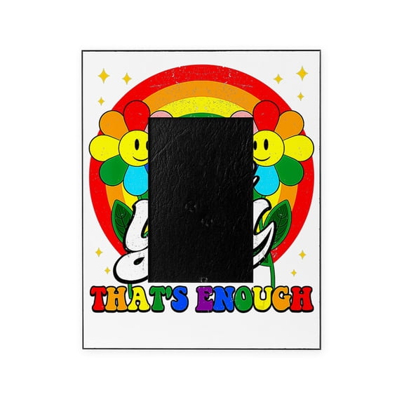 CafePress - Be You Pride Lgbtq Gay Lgbt Ally Rainbow Retro Vi - Decorative 8x10 Picture Frame